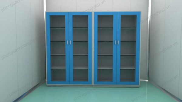 tủ lưu mẫu HPTL cửa màu xanh